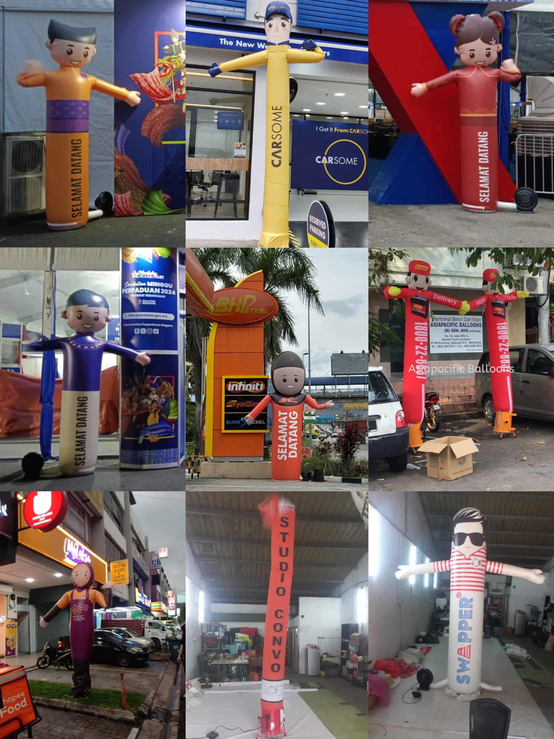 Custom skydancer inflatable Malaysia event