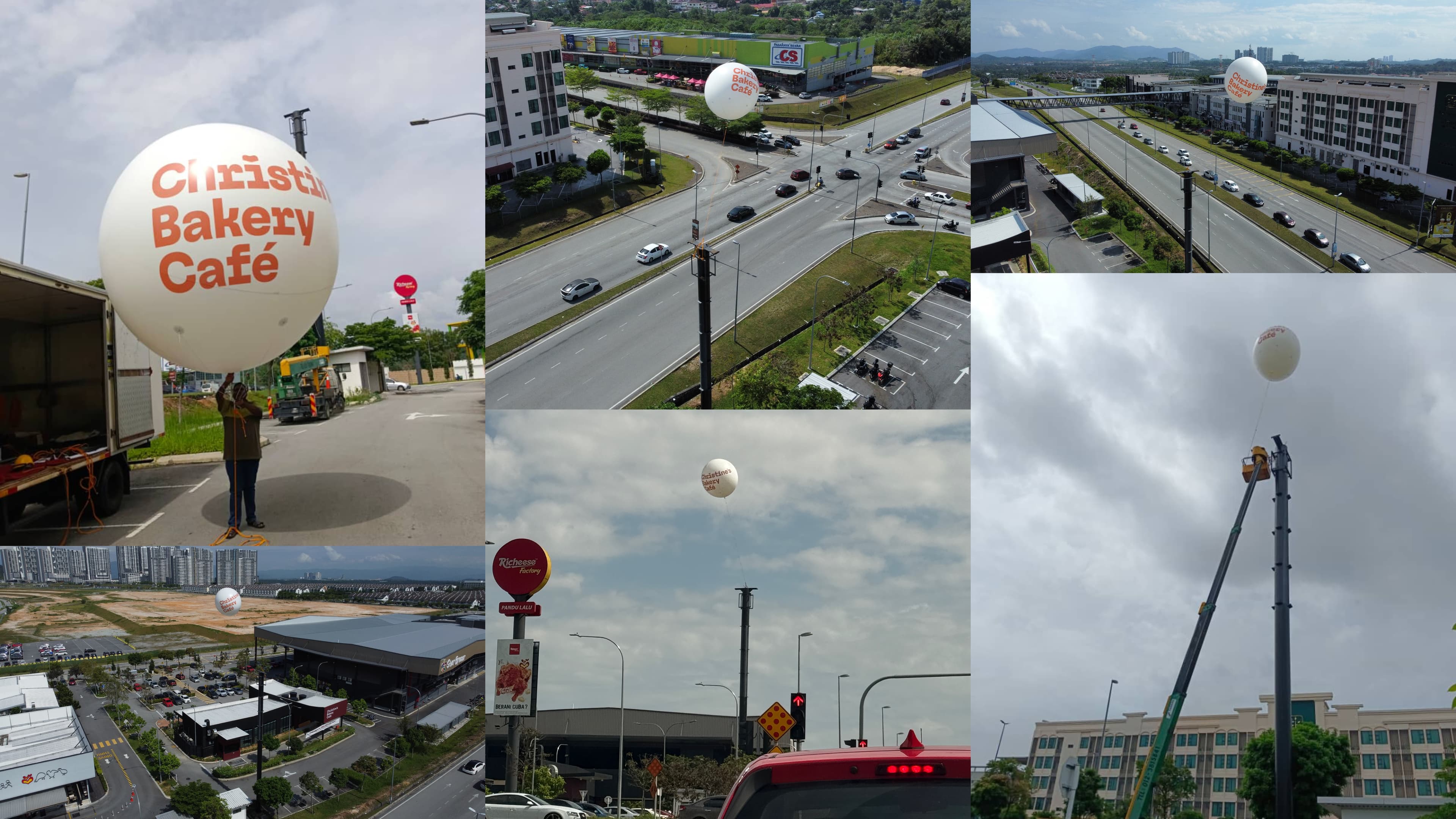 Giant Advertising Balloon at Christine's Bakery, Bangi Avenue