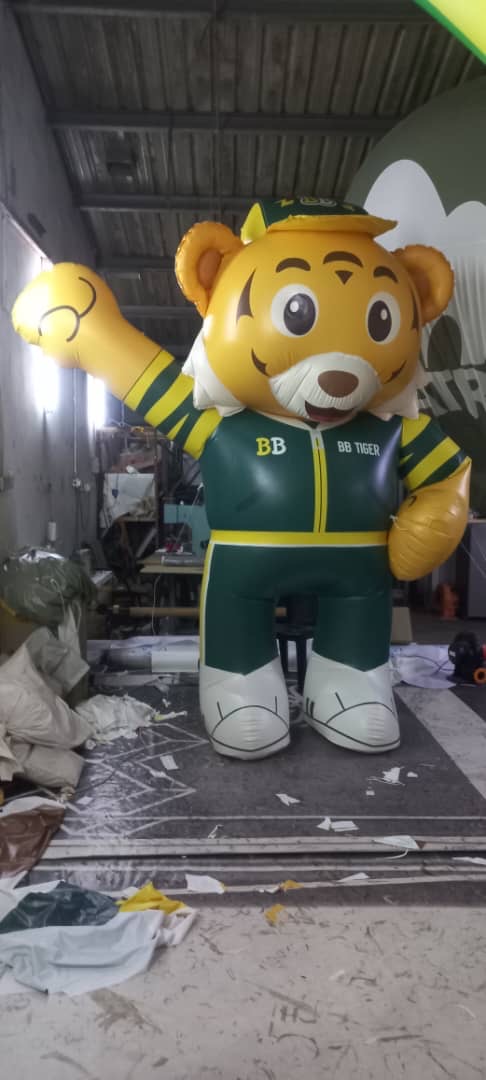 Maskot Inflatable Harimau Brainy Bunch