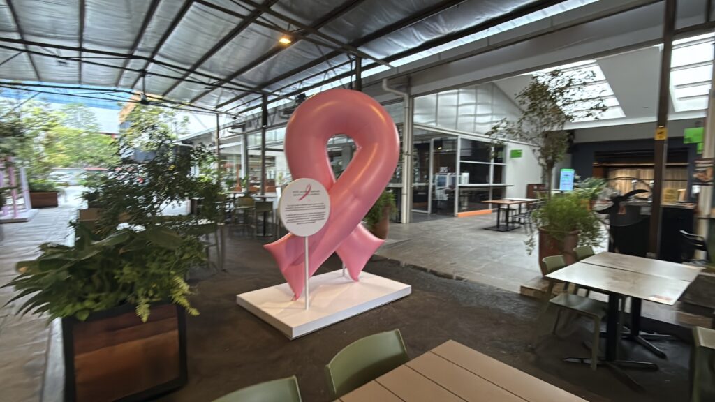Inflatable Pink Ribbon for Breast Cancer Awareness Campaign — photo 6