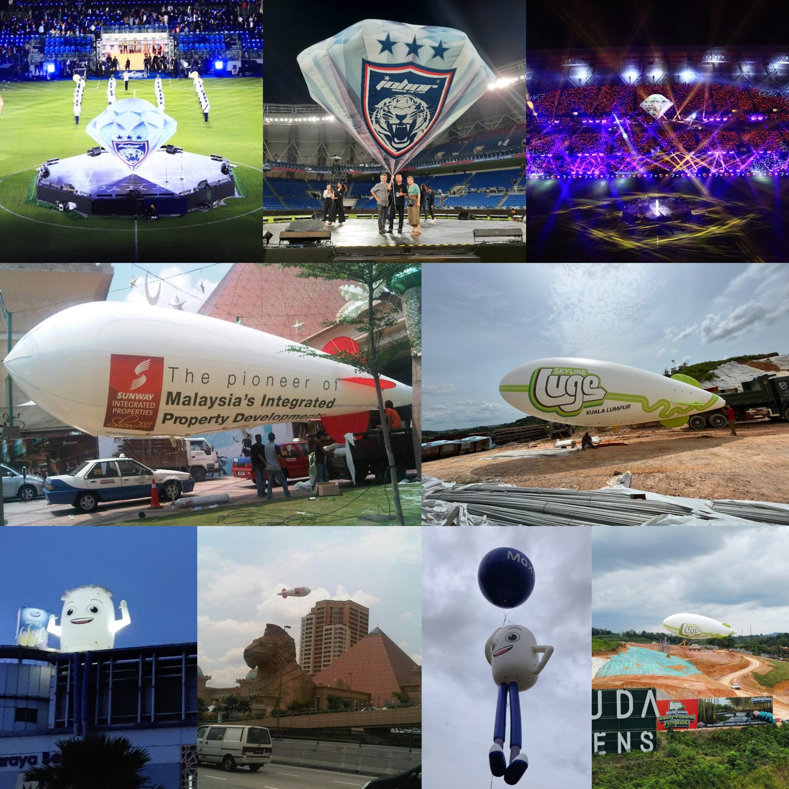 Helium inflatable blimp advertising Malaysia
