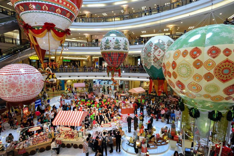 Christmas Hot Air Balloon Mall Decorations