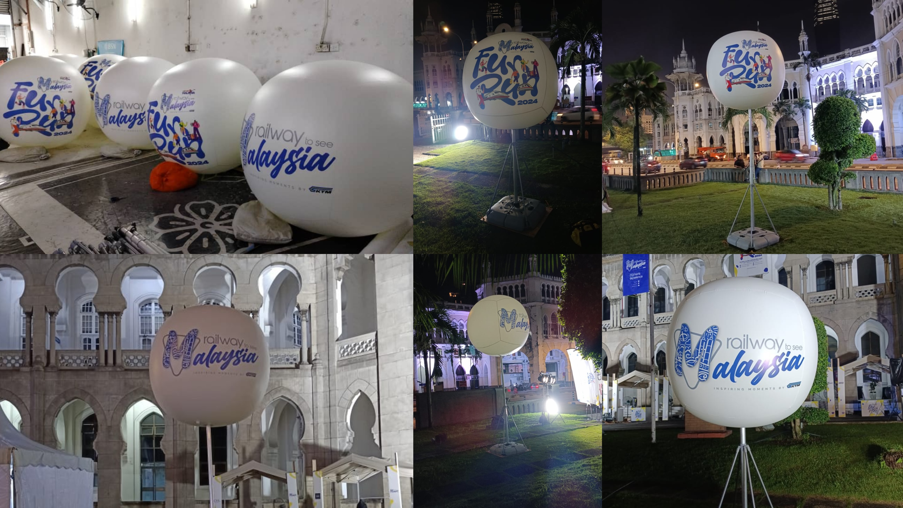 KTMB Keretapi Tanah Melayu Lighted Balloon Stands