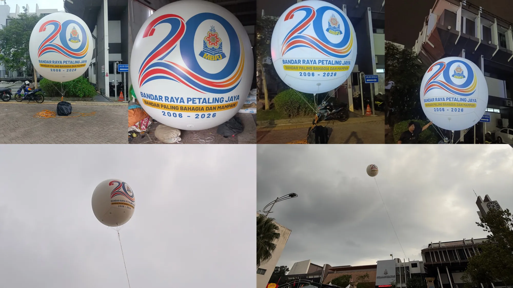 Lighted Giant Helium Balloon for Petaling Jaya 20th Anniversary